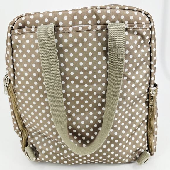 Sarah Wells Kelly Convertible Breast Pump Bag Backpack Gray Polka Dot - Picture 4 of 15